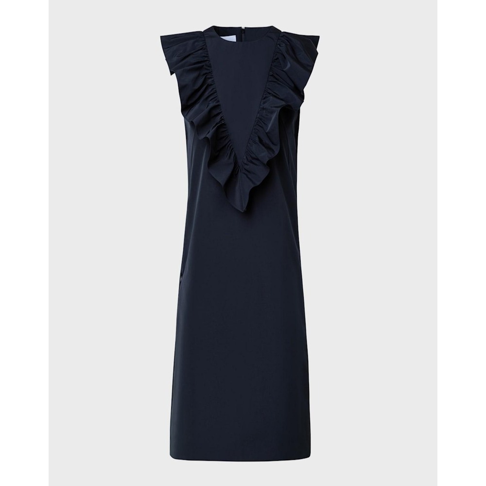 Akris Ruffle Sleeveless Sheath Dress Size 4